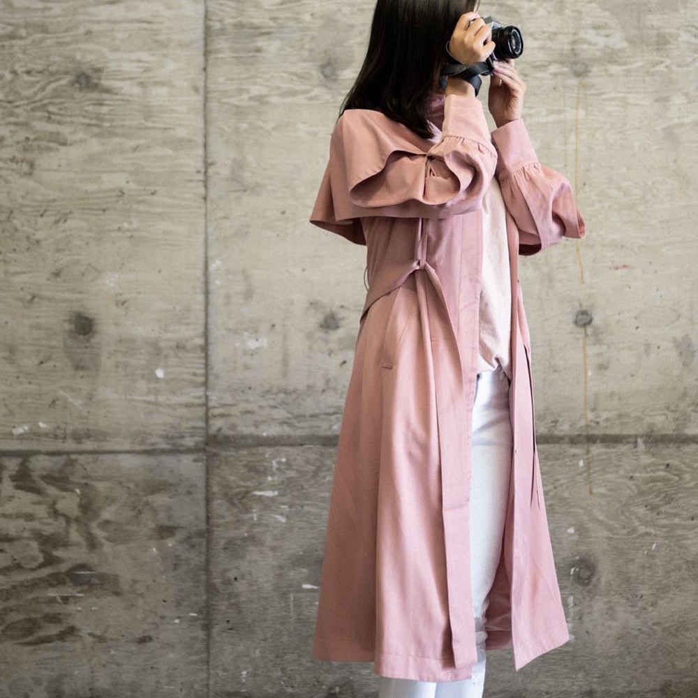 Bellenista Pink Trench Coat Size M